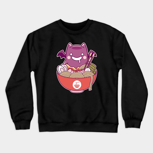 Geffen Dungeon Cute Ramen Crewneck Sweatshirt by Lagelantee